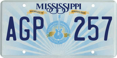 MS license plate AGP257