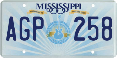 MS license plate AGP258