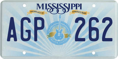 MS license plate AGP262