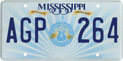 MS license plate AGP264
