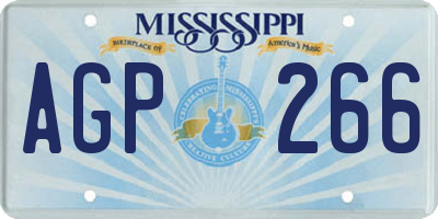 MS license plate AGP266