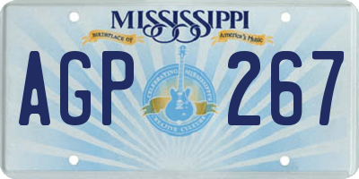 MS license plate AGP267