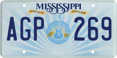MS license plate AGP269