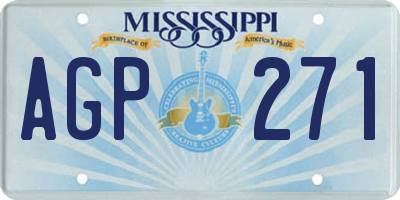 MS license plate AGP271