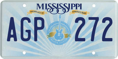 MS license plate AGP272