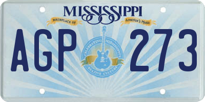 MS license plate AGP273