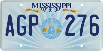 MS license plate AGP276