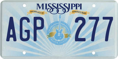 MS license plate AGP277