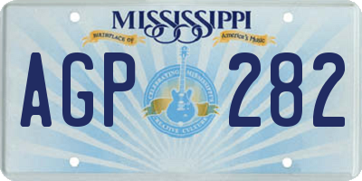 MS license plate AGP282