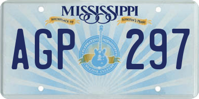 MS license plate AGP297