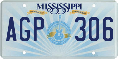 MS license plate AGP306