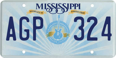 MS license plate AGP324