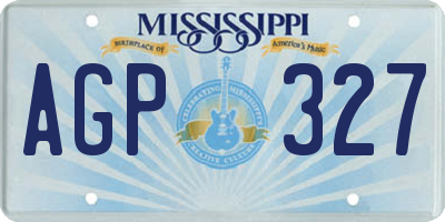 MS license plate AGP327