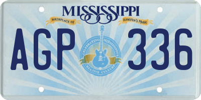 MS license plate AGP336