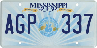 MS license plate AGP337