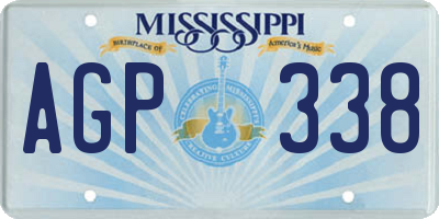 MS license plate AGP338