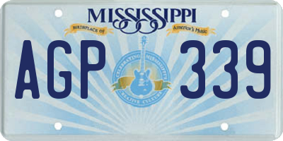 MS license plate AGP339