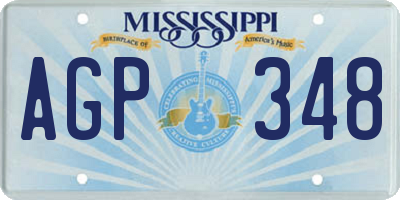 MS license plate AGP348