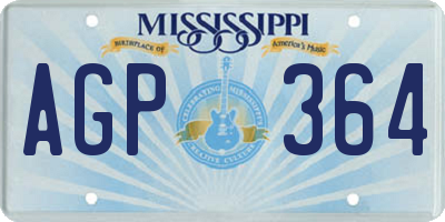 MS license plate AGP364