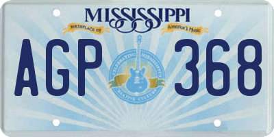 MS license plate AGP368