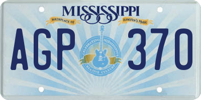MS license plate AGP370