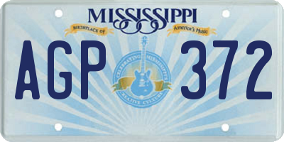 MS license plate AGP372