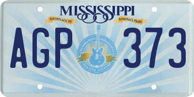 MS license plate AGP373