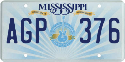 MS license plate AGP376