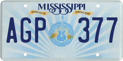 MS license plate AGP377