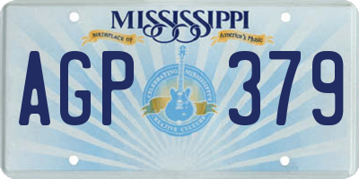 MS license plate AGP379