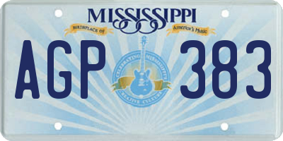 MS license plate AGP383