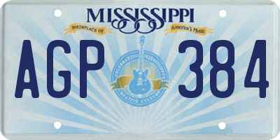 MS license plate AGP384