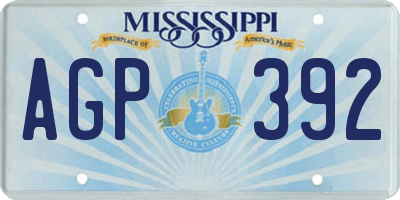 MS license plate AGP392