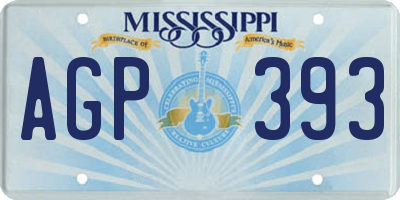 MS license plate AGP393