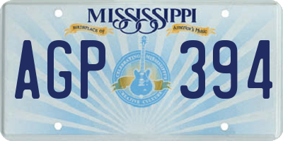 MS license plate AGP394