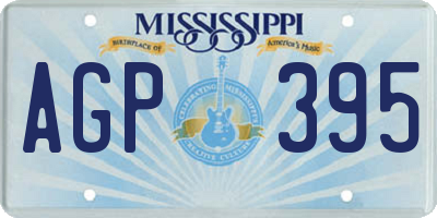 MS license plate AGP395
