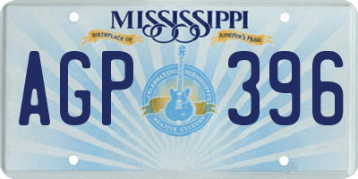 MS license plate AGP396