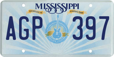 MS license plate AGP397