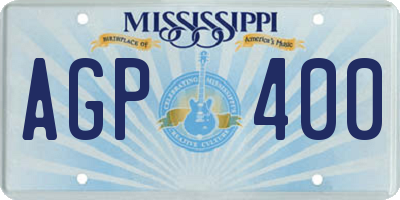 MS license plate AGP400