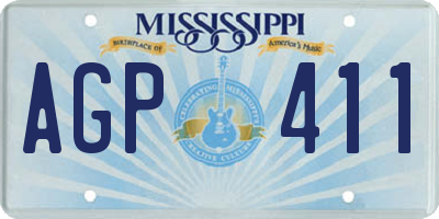 MS license plate AGP411