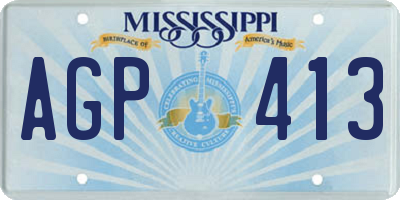 MS license plate AGP413