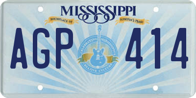 MS license plate AGP414