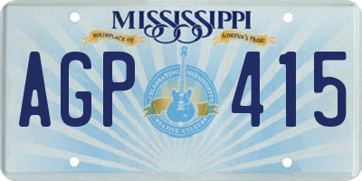 MS license plate AGP415
