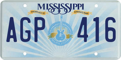 MS license plate AGP416