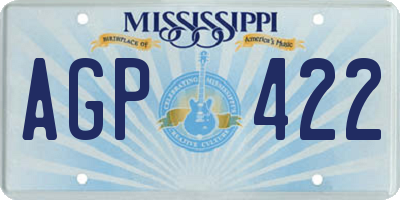 MS license plate AGP422