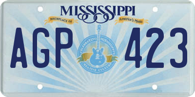 MS license plate AGP423