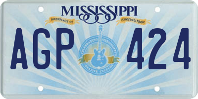 MS license plate AGP424