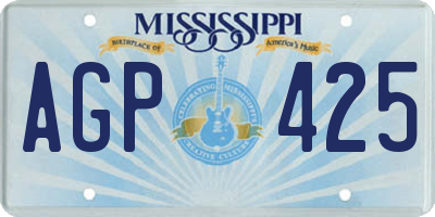 MS license plate AGP425