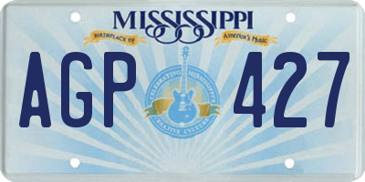 MS license plate AGP427