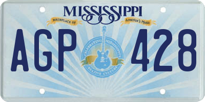 MS license plate AGP428